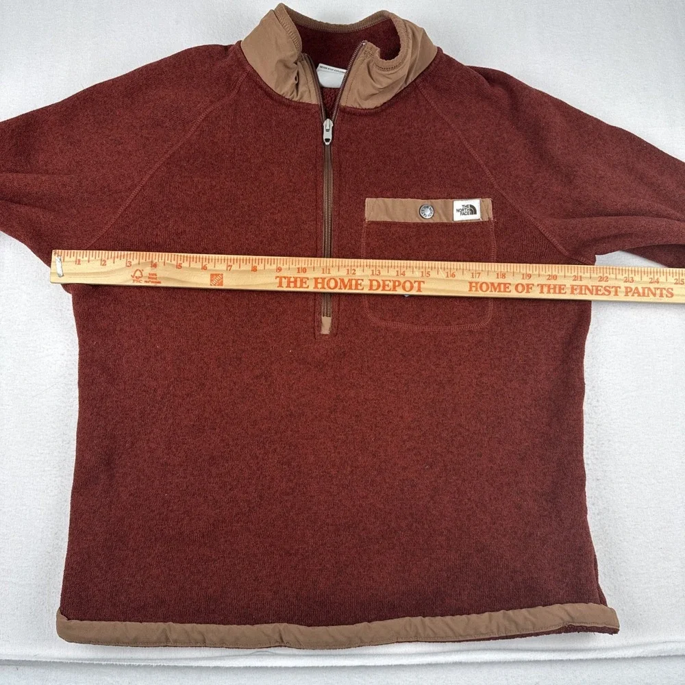 The North Face Gordon Lyons Mens Marbled Maroon 1/2 Zip Medium Pullover